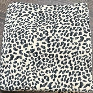 Cream Leopard wave rib Headwrap, Bow, Headband, Scrunchie