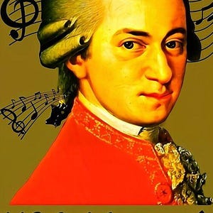 Elegant Wolfgang Amadeus Mozart Greeting Card 5x7 inch with envelope Musician Themed Card for Music Lovers Perfect for Any Occasion