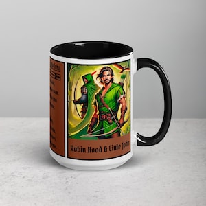 Robin Hood & Little John The Men from Sherwood Forest 15oz premium koffiemok (443,60 ml) Perfect cadeau voor fans van Robin Hood Medieval Times!