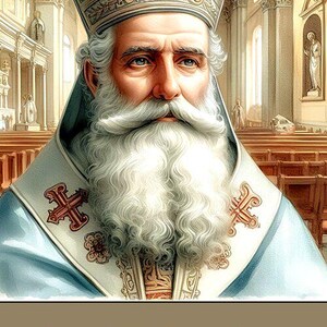 Sinterklaas van Myra Christelijke bisschop de echte kerstman Wenskaart kerstcadeau 5 x 7 inch + envelop Perfect cadeau-item Kerstmis!
