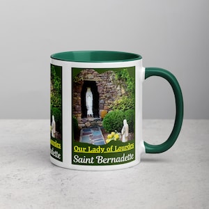 Saint Bernadette Lady Lourdes Blessing Coffee Cup Mug 15oz Faith Holy Saints Christian Catholic Lourdes Pilgrimage Church Gift Mothers Day
