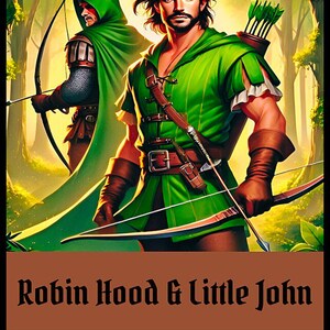 Robin Hood en Little John: The Men from Sherwood Forest 1000 stukjes puzzel van 20 x 28 inch Perfect cadeau voor fans van Robin Hood en Little John!