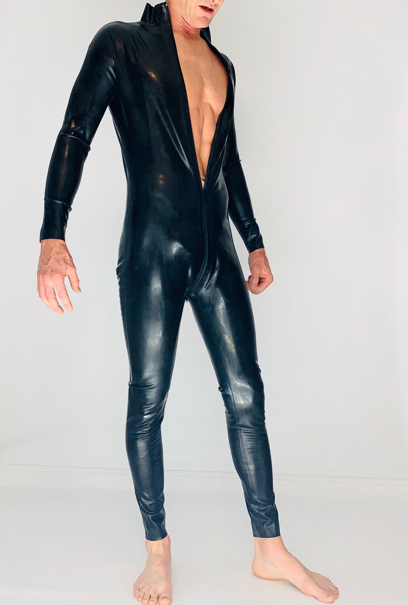 Catsuit Latex Front Zip 0.4 mil 100% Latex image 5