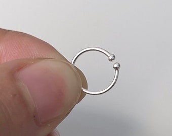 Sterling silver Earring, Fake Septum Ring, Fake Nose Ring, Silver Septum Ring, Fake Helix, Fake Cartilage Ring, Faux Nose Ring
