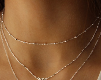 Choker, Ball Chain, Silver Necklace, Ball Chain Necklace, Choker Necklace, Sterling Silver Necklace, Silver Choker Necklace, Choker Chain