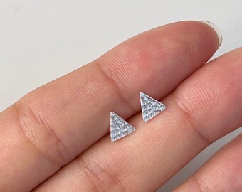 Sterling Silver Earrings, Silver Stud earrings, Dainty stud earrings, Silver Studs, small studs, Mini Triangle Stud Earrings