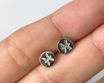 Sterling Silver Stud, Zodiac Studs, Star Sign Stud, Coin Studs, Silver Studs, Silver Stud Earrings