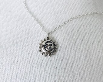 Sun Moon Necklace - Etsy Australia