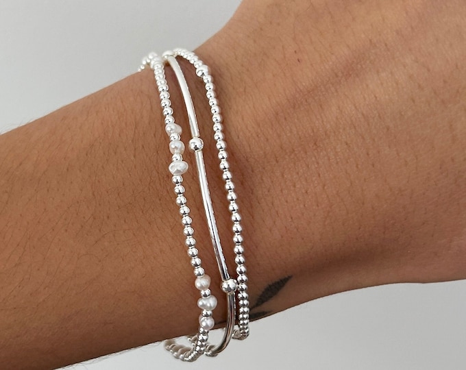 Silver Spring Pearl Wrap Bracelet