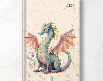2027 Planner Dated  | Daily Weekly Monthly Life Goal Diary | Paper Diary Journal Agenda Book (Dragon Diary)
