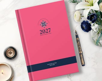 2027 Writer Planner Dated | Novelist Author Organizer | Paper Daily Schedule & Story Outline Journal