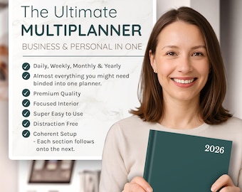 Planner 2026: giornaliero, settimanale, mensile - Business e personale