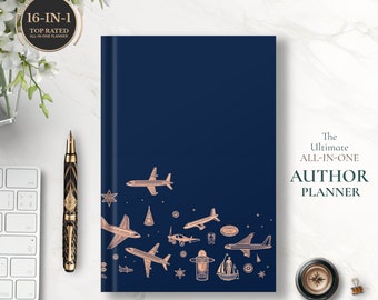 Undated Author Planner, Writing, Business & Personal Planner in One, Writer Planner, Daily Weekly Monthly Yearly, NaNoWriMo, Writer Birthday