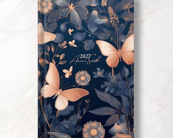 2027 Planner Dated  | Daily Weekly Monthly Life Goal Diary | Paper Diary Journal Agenda Book (Butterfly Diary for Her)
