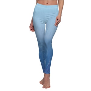 Princess Elsa Blue Leggings, Frozen 2 Costume, Disney Princess Cosplay Costume, Frozen Birthday Outfit, Leggings for Women, Running Costume