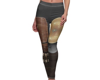 Disfraz de Star Wars, Leggings de armadura mandaloriana, Disfraz mandaloriano, Leggings mandalorianos, Leggings Disney para mujer, Leggings de Star Wars