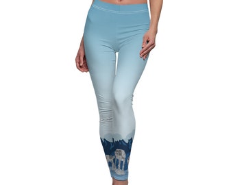 Star Wars Costume, Hoth Pattern Leggings, Star Wars Leggings, Star Wars Running Leggings, Star Wars Planet, Battle of Hoth, AT-AT Walkers