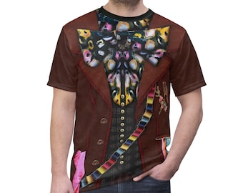 Chemises du Chapelier fou, déguisement d'Alice au pays des merveilles, cosplay du chapelier fou, chemises homme Disney, déguisement du chapelier fou, anniversaire du chapelier fou, Johnny Depp