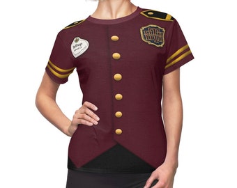Tower of Terror Women's Shirts, Bellhop Costume, Disney Cast Member Cosplay, Hollywood Studios Tower Hotel Outfit, Halloween Shirt, Boo Bash