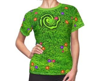Te Fiti Shirt, Moana Costume, Te Fiti Cosplay, Disney Womens Shirt, Maui Shirt, Disney Epcot Shirt, Flower Girl Gift, Green Floral Shirt