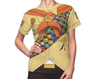 Russell Women Shirt, Pixar Up Inspired Costume, Wilderness Explorer Costume, Disney Up Shirt, Run Disney Costume, Pixar Scouts Cosplay