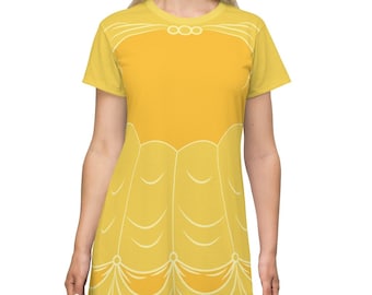 Belle Yellow Ball Gown Short Sleeve Dress, Beauty and the Beast Costume, Disney Princess Dress, Belle Cosplay, Disney Dresses for Women