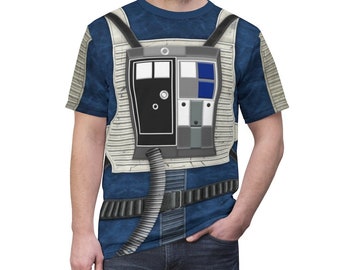 Blauer Staffel Widerstand Pilot Kostüm, Star Wars Cosplay Shirt, Star Saga, X-Wing Kämpfer, Rebellen Legion Outfit, Disney Erwachsenen Kostüm Shirt