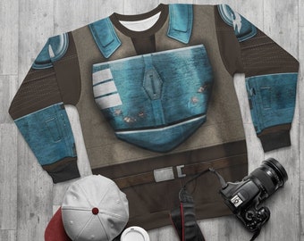Death Watch Long Sleeve Shirt, Mandalorian Costume, Star Wars Character Sweatshirt, Clone Wars Warrior, Mandalore Troopers, Disney Outfit