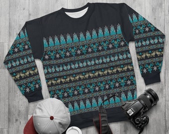 Frozen Costume, Frozen Ugly Long Sleeve Sweatshirt, Disney Frozen Cosplay, Mens Disney Sweatshirt, Disney World Sweatshirt, Disney Costume