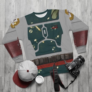 Boba Fett Long Sleeve Shirt, The Mandalorian Cosplay Sweatshirt, Star Wars Costume Sweater, Mandalorian Armor Outfit, Disney Plus TV Series