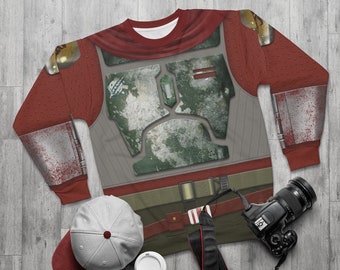 Cobb Vanth Long Sleeve Shirt, Mandalorian Costume, Star Wars Character Sweatshirt, Jetpack Armour of Boba Fett, Disney Plus TV Series Outfit