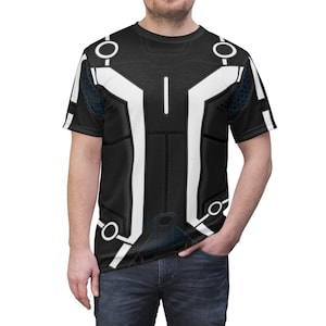 Tron Costume, Sam Flynn Shirt, Tron Shirt, Tron Cosplay, Tron Legacy, Halloween Costume Mens, Comic Con Costume, Sci Fi, Movie Shirt, Outfit