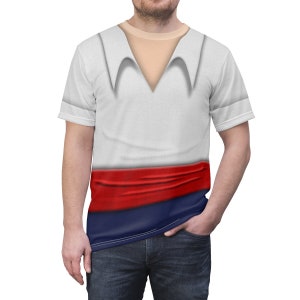 Kostuum kleine zeemeermin, shirt prins Eric, cosplay kleine zeemeermin, prins Eric-kostuum, Disney-kostuum, Disney-cosplay, Disney Cruise