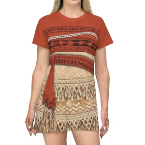 Moana Short Sleeve Dress, Moana Costume, Disneybound Cosplay, Disney World Inspired Outfit, Disneyland Princess Character Dresses for Women