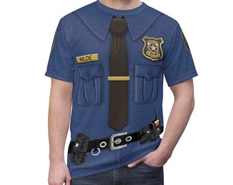Camiseta de Nick Wilde, disfraz de Zootopia, camisetas de Disney, cosplay de Disney, camiseta de Disney para hombre, Animal Kingdom, Disney World, disfraz de policía, uniforme