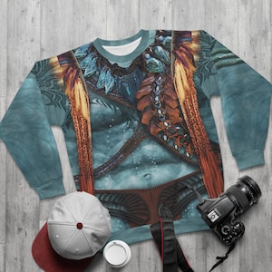 Avatar 2 Costume, Tonowari Long Sleeve Shirt, The Way of Water Cosplay, Animal Kingdom The World of Avatar, Pandora Omaticaya Sweatshirt