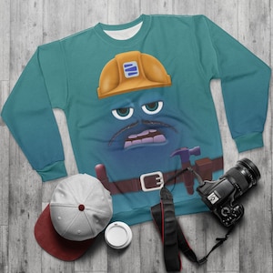 Fritz Langarm Shirt, Inside Out 2 Charakter Kostüm, Mind Worker Outfit, Halloween Party Sweatshirt, Geschenkidee für Pixar Film Fans
