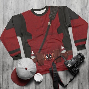 Babypool Long Sleeve Shirt, Deadpool & Wolverine Costume, Comic-Con Mutant Cosplay, Halloween Party Adult Outfit, Deadpool Corps Sweatshirt