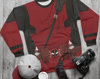 Babypool Long Sleeve Shirt, Deadpool & Wolverine Costume, Comic-Con Mutant Cosplay, Halloween Party Adult Outfit, Deadpool Corps Sweatshirt