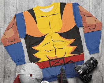 Camisa de manga larga de Wolverine, disfraz de humano mutante, cosplay de Logan, atuendo para fiesta de Comic-Con, ropa para eventos de Halloween, moda para runDisney
