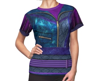 Descendants 3 Costume, Mal Women&#39;s Shirt, Mal Costume, Disney Shirts for Women, Halloween Costume Group, Maleficent Villain