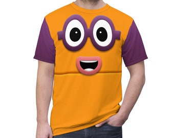 Number Two Orange Blocks Costume, 2 Block Face Cosplay, Num Characters Cute Shirt, Halloween Family Group Costumes, Birthday Party Outfits