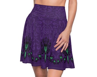Haunted Mansion Costume, Foolish Mortal Pattern Skirt, Magic Kingdom Skirt, Disney Halloween Skirt, Disney Skirt for Women, Run Disney Skirt