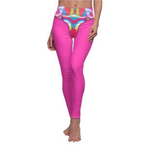 Margot Neon Skate Leggings, 80s Workout-Themed Party Costume, Malibu Beach Rainbow Outfit, Halloween Carnival, Fancy Colorful Cosplay