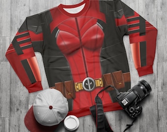 Camisa de manga larga de Lady Deadpool, disfraz de Deadpool y Wolverine, cosplay de Deadpool Corps, ropa para eventos de Halloween, atuendo para la Comic-Con