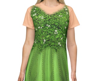 Abito a maniche corte di Trilli, costume ispirato al film Peter Pan e Wendy, cosplay per adulti di Neverland, costume del Regno Magico, abiti da donna
