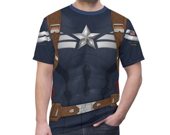 Maglietta con tuta stealth di Capitan America, costume ispirato a The Winter Soldier, cosplay di Steve Rogers, costume da supereroe del Comic-Con, maglietta runDisney