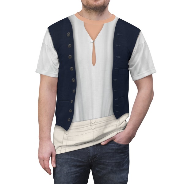 Camisa unisex Prince Eric, disfraz inspirado en La Sirenita 2023, cosplay de Disney, traje de Disneyland, ropa de Disney World, runDisney