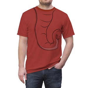 Koszulka Tantor Unisex, Kostium inspirowany Tarzanem, Stroje afrykańskiego słonia leśnego, Koszulka z postacią z kreskówki Animal Jungle, Cosplay na imprezę