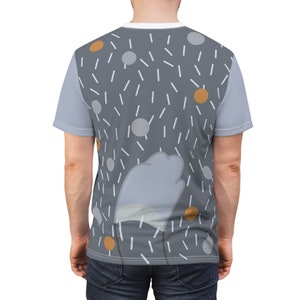 Grandfather Bob T-Shirt, Blue Heeler Costume, Dark Grey and Brown Dog Cartoon Cosplay, Running Costumes Family Shirt, Cattle Dog Outfits
